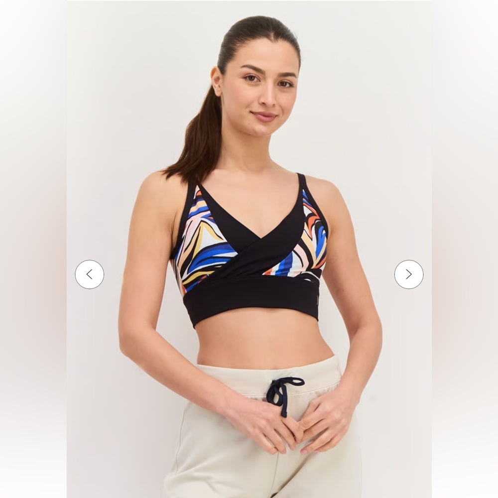 Hurley Women Padded Colorblock Training Sport Bra